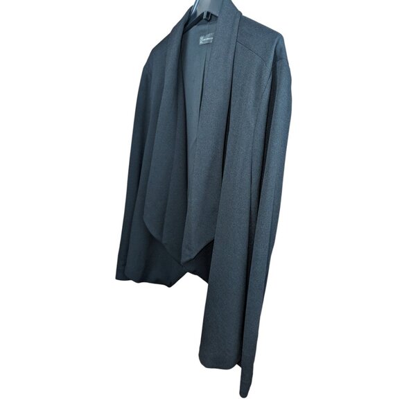 New York & Company Blazer XXL Open Front Women's Jacket Waterfall Drape Design - Picture 2 of 11